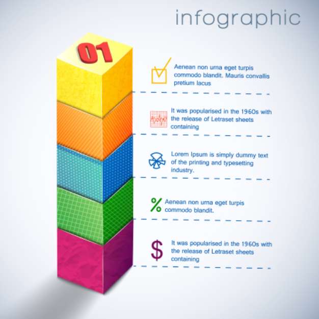 Business diagram template with text fields