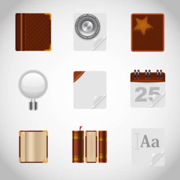 books vector icons