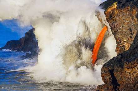 تصاویر زیبا از فوران آتشفشان در هاوایی