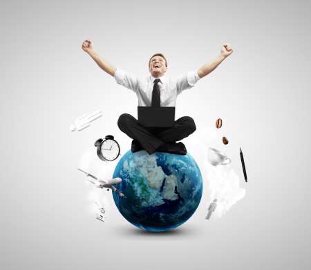 happiness businessman