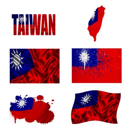 Taiwan flag collage