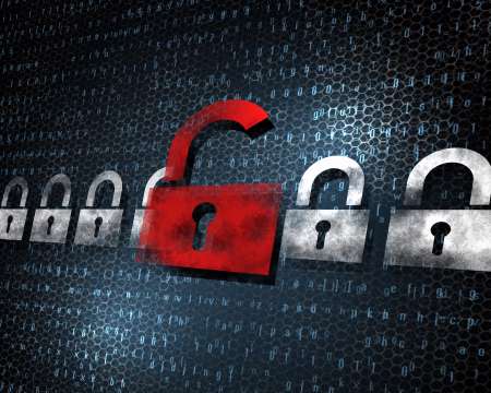 security concept  with a lock