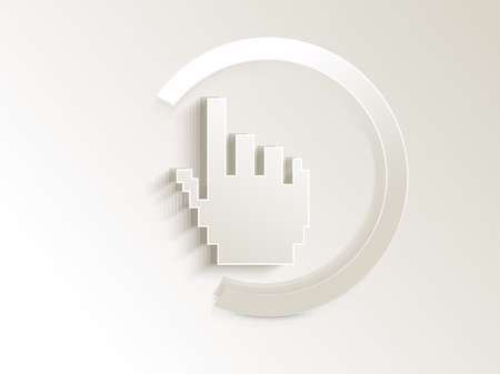 abstract hand cursor button