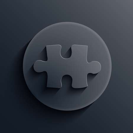 Vector dark circle icon. Eps10