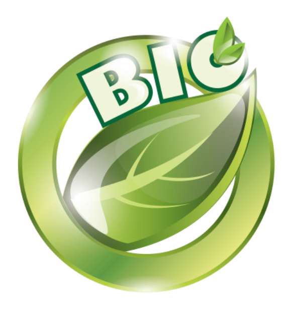 Bio label with leaf