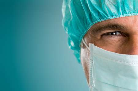 Absorbed surgeon closeup