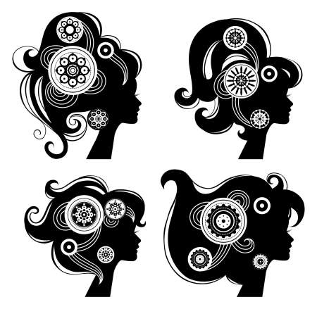 Beautiful women silhouettes