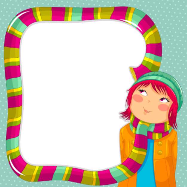 girl with a long scarf and space for text