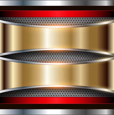 Background metallic gold and silver.