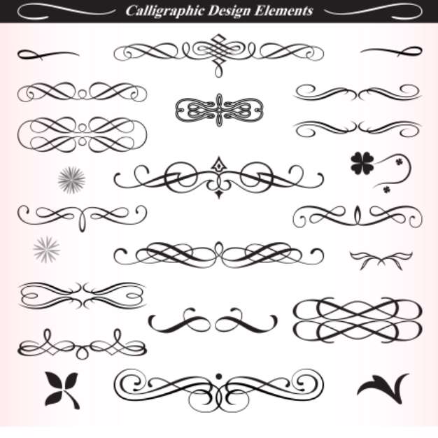 Calligraphic Design Elements
