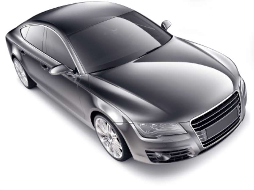 Modern black car