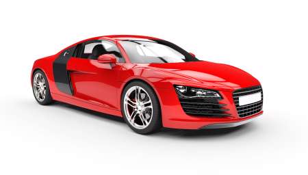 Red Supercar Beauty Shot