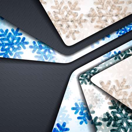 layered abstract background with snowflakes image