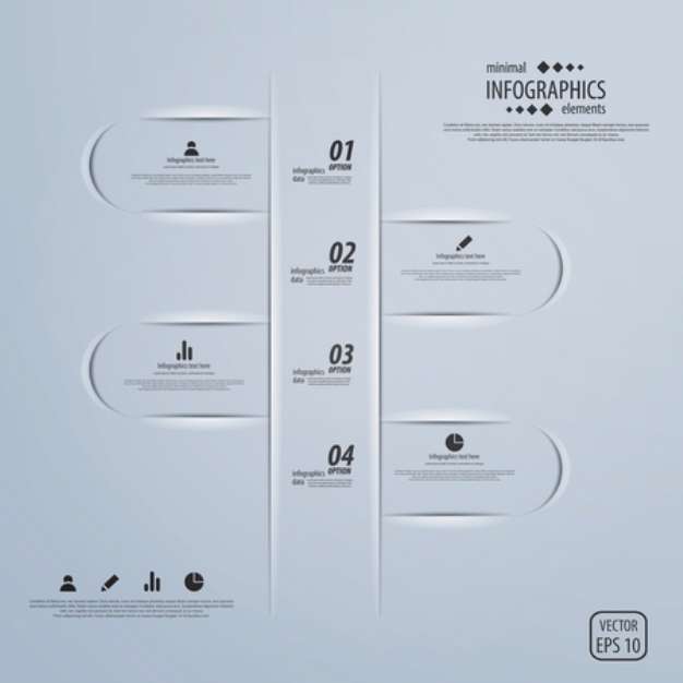 Minimal infographics design. Vector