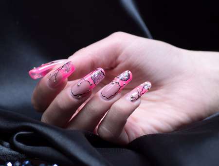 Manicured female hand