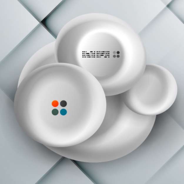 Vector 3d paper circles design