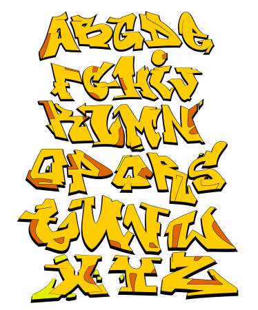Graffiti Font Urban Art Alphabet