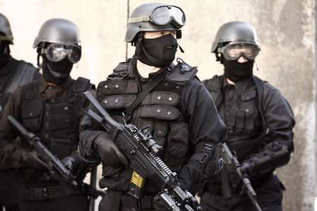 SWAT officer in full tactical gear.