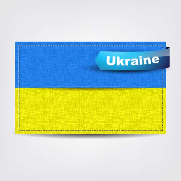 Fabric texture of the flag of Ukraine
