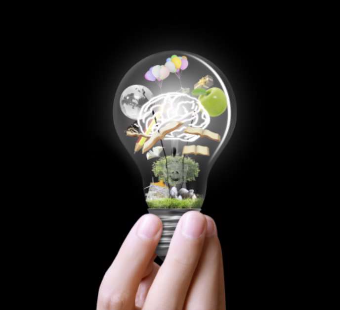 Light bulb in hand