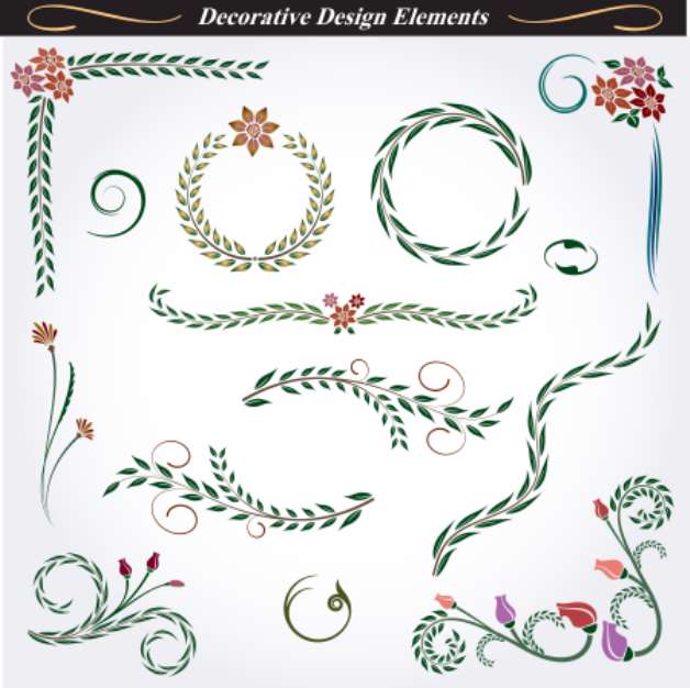 Collection of decorative design elements 10