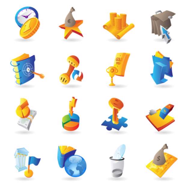 Icons for business and finance
