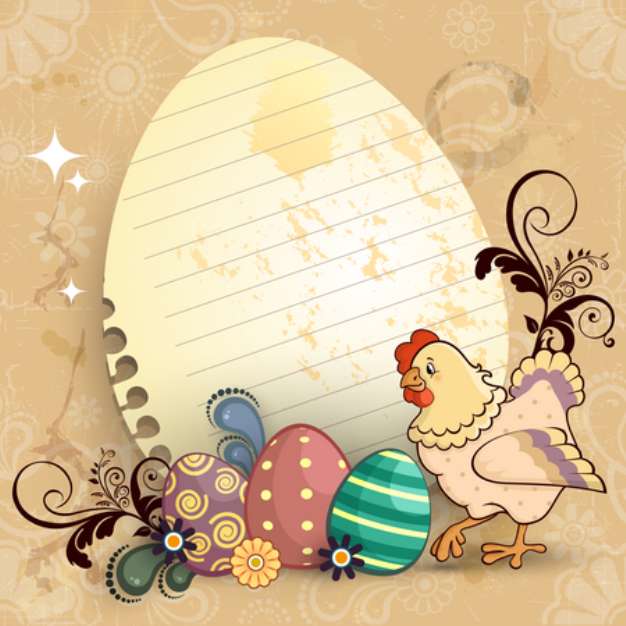 Easter eggs and chicken