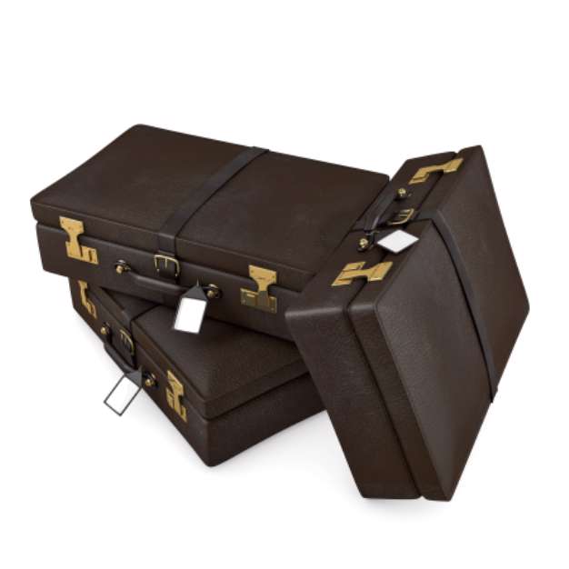 Travel cases on white