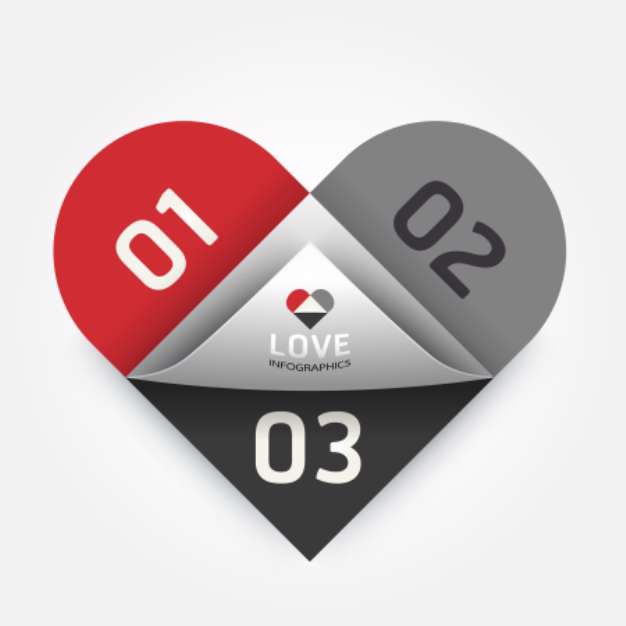 Modern Design abstract heart template / can be used for infograp