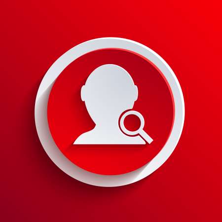 Vector red circle icon. Eps10