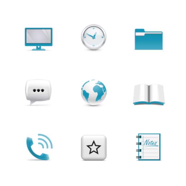Internet icons. Azzurro series