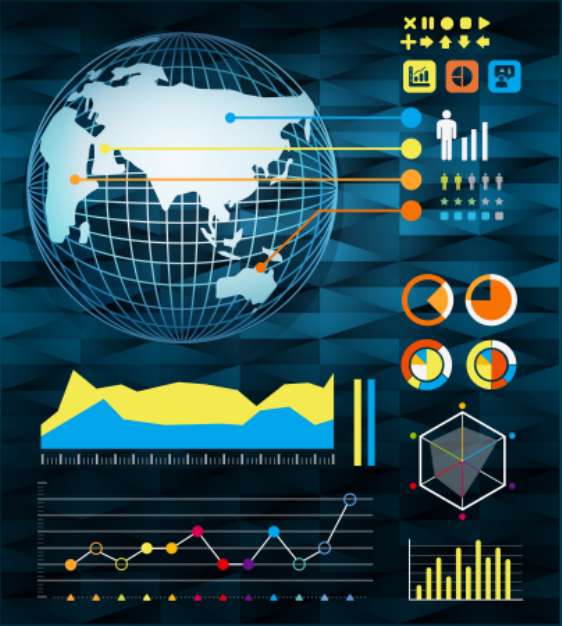 infographics set and Information vector Graphics Modern style