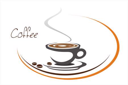 hot coffee , cafeteria , icon, business logo design