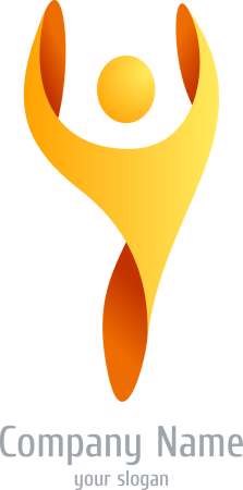 Logo company abstract. Winner. 3D logotype. Vector.