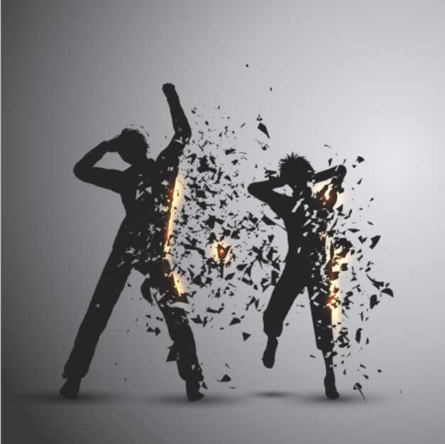 Exploding silhouettes