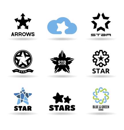 Set of vector stars (4).