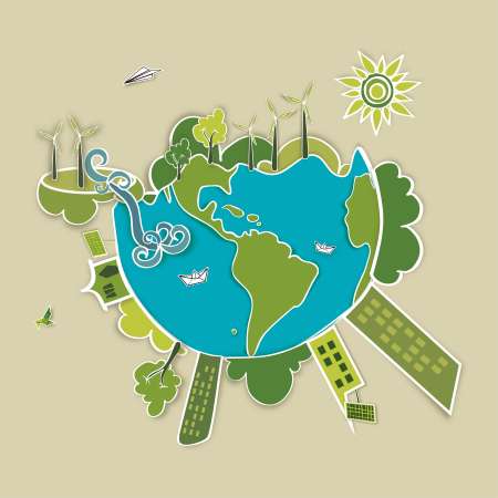 Green world background