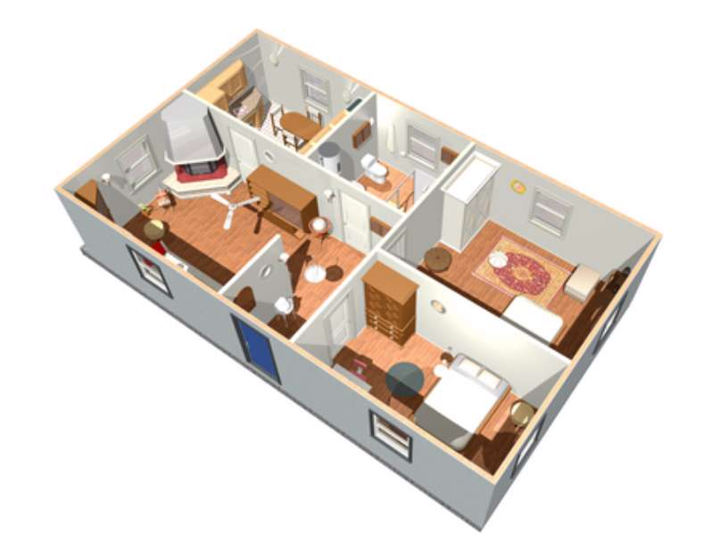 Casa Interno-House Interior-3D-2