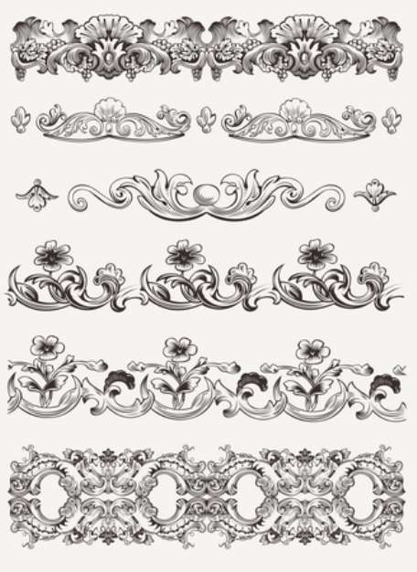 Set Of Original Vintage Calligraphic Design Elements
