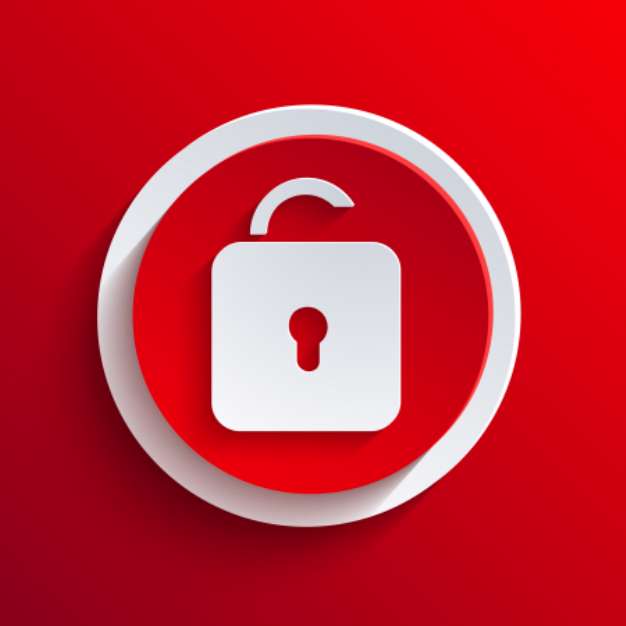 Vector red circle icon. Eps10