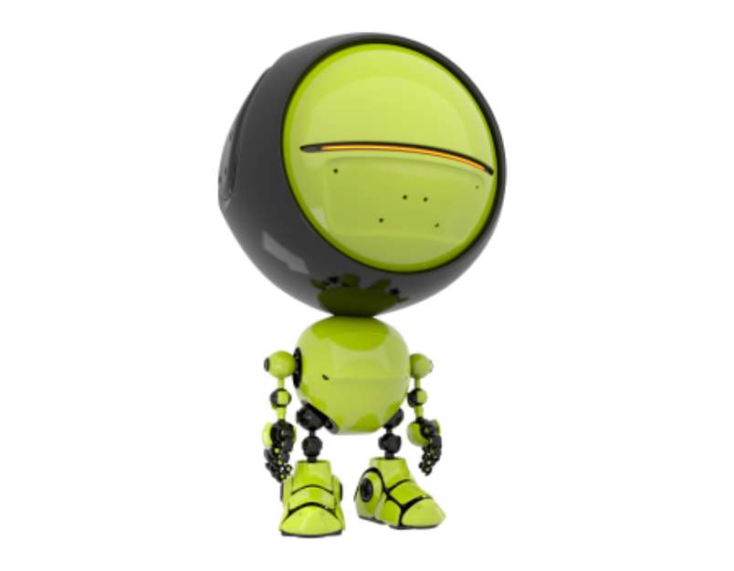Stylish green robot