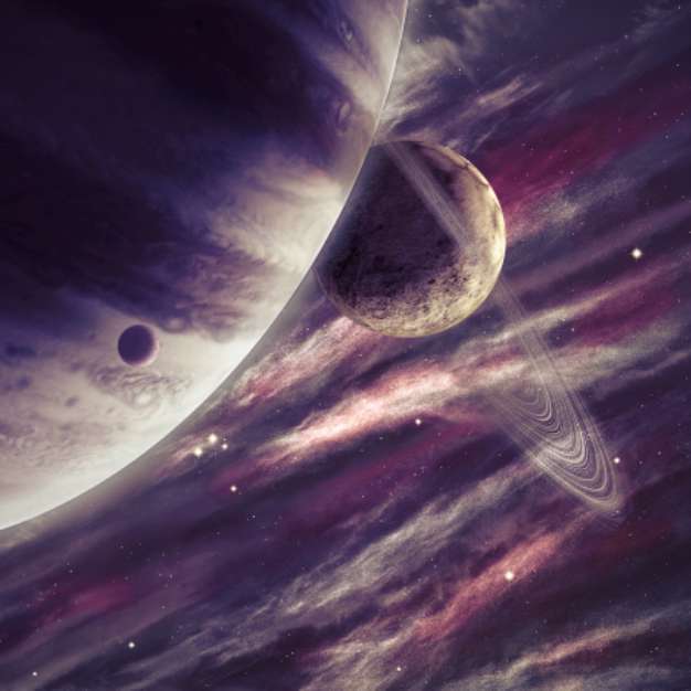 Star field in deep space many light years far from the Earth. 