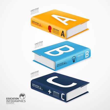 modern infographic Template with book and globe banner / can be