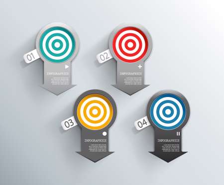 Set of colorful arrow labels for wide variety of use.