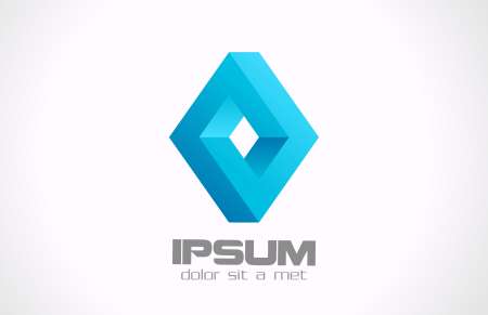 Logic Business Logo. Infinite loop shape. Rhomb Vector icon.