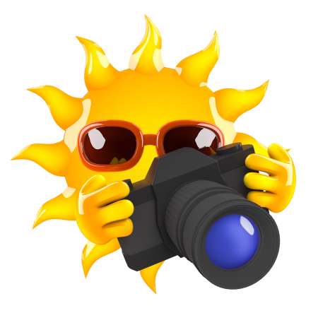Sunshine takes a photo for his album