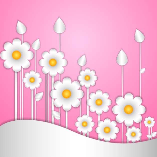 vector illustration of fresh flower against abstract background