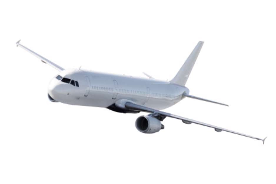 Isolated airplane - clear surface - ready for editing