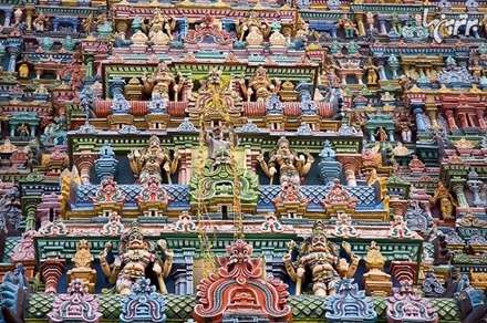 معبد رنگارنگ و دیدنی میناکشی در هند