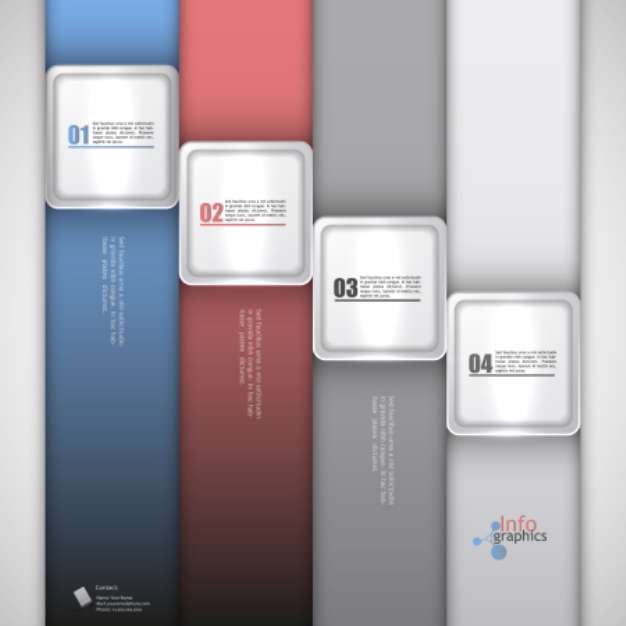 Modern Infographics Design template (vertical lines)